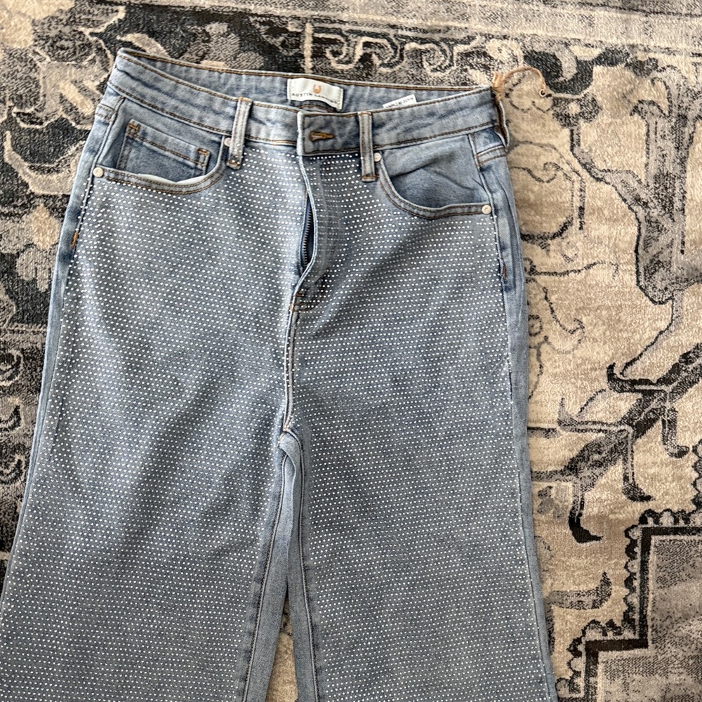 Women's Blue Embellished Jeans